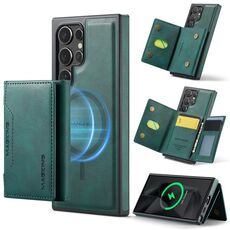Per Samsung Galaxy S24 Ultra 5G DG.MING MAGKING-K2 Series MagSafe RFID Card Bag Custodia per telefono staccabile (verde)