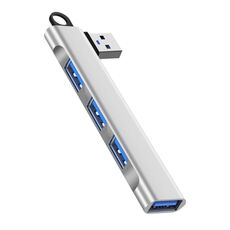Stazione di docking wireless Side Plug 4 in 1 Hub per cavi multifunzionali per computer, porta: USB 3.0 argento