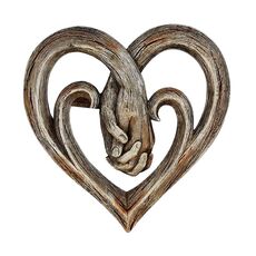 20 x 20cm Hand Holding Hand Heart Shaped Wooden Wall Decoration Crafts Pendant