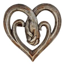 30 x 30cm Hand Holding Hand Heart Shaped Wooden Wall Decoration Crafts Pendant