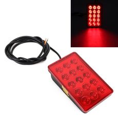 DC12V 1W Car Square Highlight Brake Lights Luce di retromarcia con 15 LED SMD-3528 (rosso)