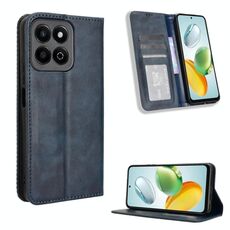 Custodia per telefono in pelle con fibbia magnetica For Honor Play 60 Plus (blu)
