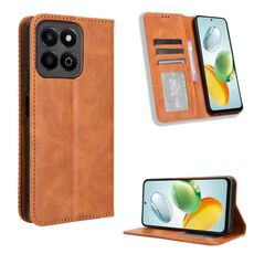 Custodia per telefono in pelle con fibbia magnetica For Honor Play 60 Plus (marrone)