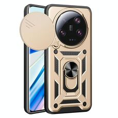 Per Xiaomi 13 Ultra Custodia per fotocamera scorrevole TPU Hybrid PC Phone Case (oro)