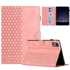 Per Lenovo Tab M11 / Xiaoxin Pad 2024 Custodia per tablet intelligente in pelle goffrata a nido d'ape (rosa)