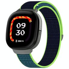 Per Fitbit Ace LTE Nylon Loop Watch Band (blu ciano)