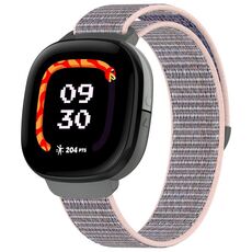 Per Fitbit Ace LTE cinturino in nylon Loop Watch (rosa sabbia)