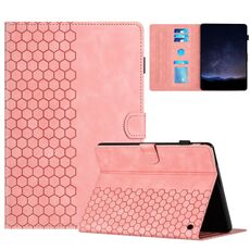 Per Amazon Kindle Fire Max 11 Custodia per tablet intelligente in pelle goffrata a nido d'ape (rosa)