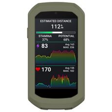 Per Garmin Edge 1050 Half Pack Cronometro Custodia protettiva in silicone (verde scuro)