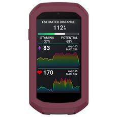 Per Garmin Edge 1050 Half Pack Cronometro Custodia protettiva in silicone (rosso vino)