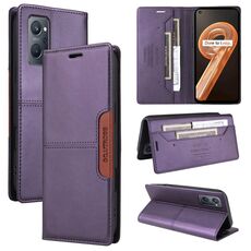 For Realme 9i GQUTROBE G01 RFID Anti-theft Leather Phone Case(Purple)