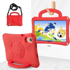 For Honor Pad X8 Pro 11.5 2023 Handle Football Shaped EVA Shockproof Tablet Case(Red)