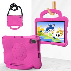 Per Honor Pad V6 10.4 2024 Custodia per tablet antiurto in EVA a forma di pallone da calcio (rosso rosa)