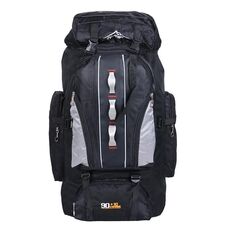90L + 10L Borsa da escursionismo in nylon impermeabile multifunzionale per esterni di grande capacità (nero)
