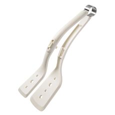 Spatola per uso domestico, pinza per alimenti anti-scottatura e resistente alle alte temperature (bianca)