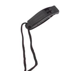 Dual-Frequency Outdoor Survival Whistle With Built-In Lanyard(Black)