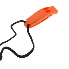 Dual-Frequency Outdoor Survival Whistle With Built-In Lanyard(Orange)