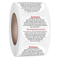 Round Warning Label Packaging Self-Adhesive Warning Sticker, Size: 1.5 inches 3.8 cm