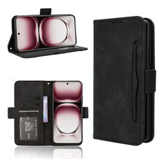 Per OPPO Reno12 Pro 5G Custodia per telefono in pelle con slot per schede e texture in vitello con effetto pelle di vitello globale (nero)