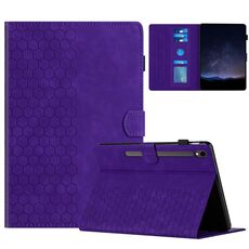Per Samsung Galaxy Tab S9 / S9 FE Custodia per tablet intelligente in pelle goffrata a nido d'ape (viola)