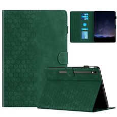 Per Samsung Galaxy Tab S9 / S9 FE Custodia per tablet intelligente in pelle goffrata a nido d'ape (verde)