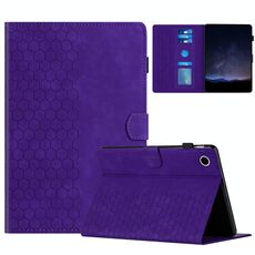 Per Samsung Galaxy Tab A8 10.5 2021 X205 Custodia per tablet intelligente in pelle goffrata a nido d'ape (viola)