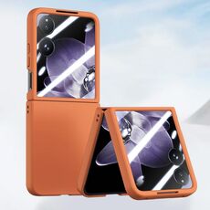Per Xiaomi Mix Flip Custodia per telefono antiurto con rivestimento in PC integrato (arancione fiammeggiante)