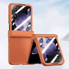 Per Xiaomi Mix Flip Custodia per telefono antiurto in tre parti con rivestimento in PC integrato (arancione fiammeggiante)