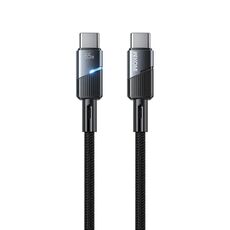 Cavo dati di ricarica rapida tipo C a tipo C WK WDC-38 con spegnimento intelligente da 1 m PD65W (nero)