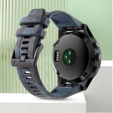 Per Garmin Fenix ​​8 AMOLED 47mm Camouflage 22mm Cinturino in silicone (Camouflage Rock Cyan)
