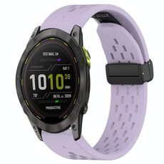 Per Garmin Enduro 3 Hole Folding Buckle 26mm Cinturino in silicone (viola)