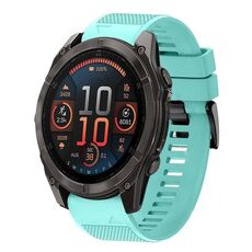 Per Garmin Fenix ​​8 AMOLED 51mm Quick Release 26mm Cinturino in silicone (verde menta)