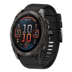 Per Garmin Fenix ​​8 AMOLED 51mm Quick Release 26mm Cinturino in silicone (nero)
