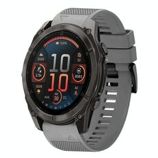Per Garmin Fenix ​​8 AMOLED 51mm Quick Release 26mm Cinturino in silicone (grigio)