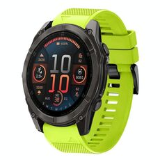 Per Garmin Fenix ​​8 AMOLED 51mm Quick Release 26mm Cinturino in silicone (verde lime)