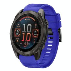 Per Garmin Fenix ​​8 AMOLED 51mm Quick Release 26mm Cinturino in silicone (blu scuro)