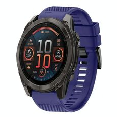 Per Garmin Fenix ​​8 AMOLED 51mm Quick Release 26mm Cinturino in silicone (blu notte)