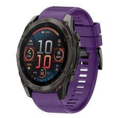 Per Garmin Fenix ​​8 AMOLED 51mm Quick Release 26mm Cinturino in silicone (viola)