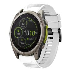 Per Garmin Fenix ​​8 MIP 51mm Quick Release 26mm Cinturino in silicone (bianco)