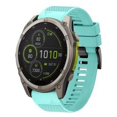 Per Garmin Fenix ​​8 MIP 51mm Quick Release 26mm Cinturino in silicone (verde menta)
