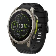 Per Garmin Fenix ​​8 MIP 51mm Quick Release 26mm Cinturino in silicone (nero)