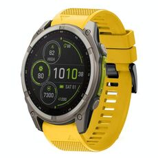 Per Garmin Fenix ​​8 MIP 51mm Quick Release 26mm Cinturino in silicone (giallo)