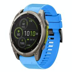 Per Garmin Fenix ​​8 MIP 51mm Quick Release 26mm Cinturino in silicone (blu cielo)