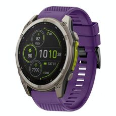 Per Garmin Fenix ​​8 MIP 51mm Quick Release 26mm Cinturino in silicone (viola)