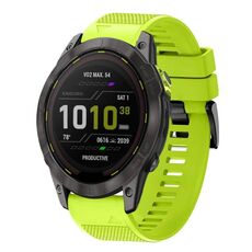 Per cinturino in silicone a sgancio rapido Garmin Enduro 3 da 26 mm (verde lime)