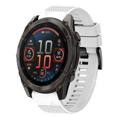 Per Garmin Fenix ​​8 AMOLED 47mm Quick Release 22mm Cinturino in silicone (bianco)