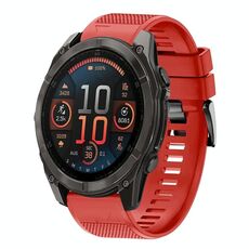 Per Garmin Fenix ​​8 AMOLED 47mm Quick Release 22mm Cinturino in silicone (rosso)