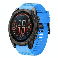 Per Garmin Fenix ​​8 AMOLED 47mm Quick Release 22mm Cinturino in silicone (blu cielo)