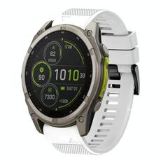 Per Garmin Fenix ​​8 MIP 47mm Quick Release 22mm Cinturino in silicone (bianco)
