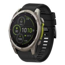 Per Garmin Fenix ​​8 MIP 47mm Quick Release 22mm Cinturino in silicone (nero)